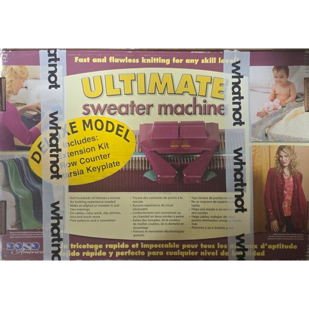 Bond America Ultimate Sweater Machine Complete Deluxe Knitting Kit Crafting Tool
